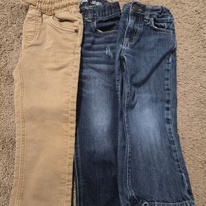 Tan and Blue Denim Jeans Set
